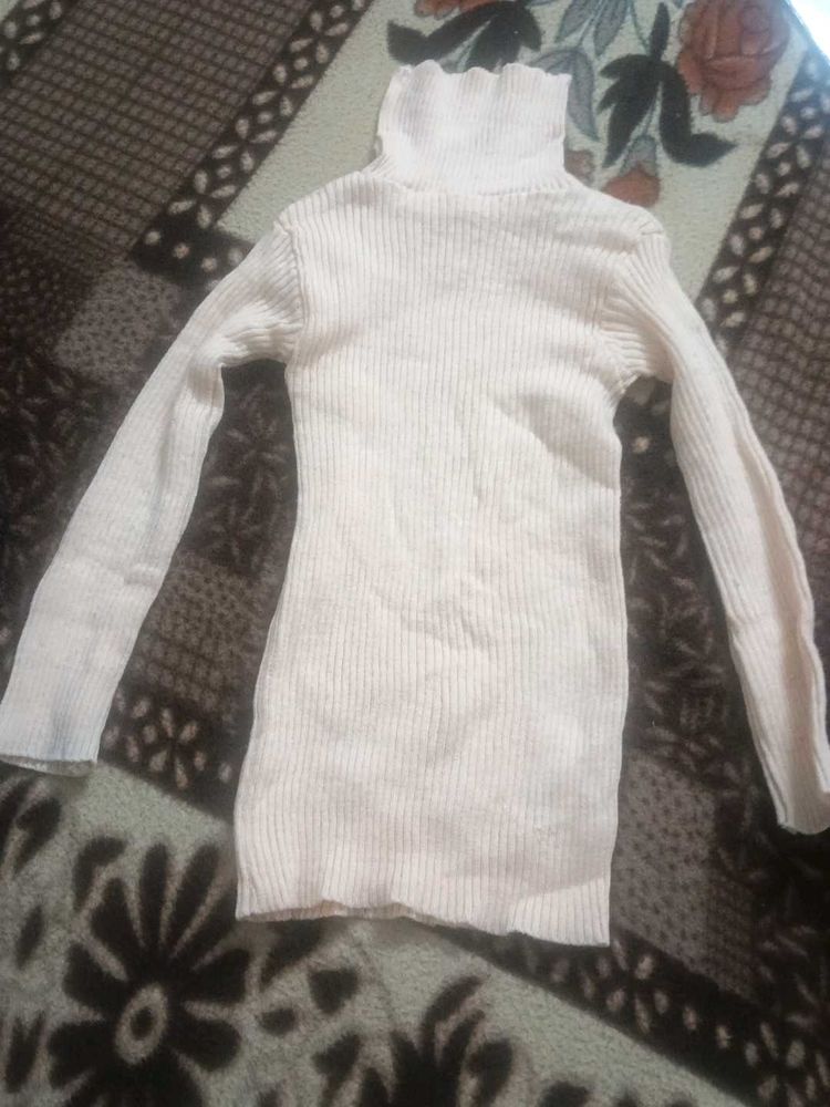 peach Turtleneck Long Sleeve high neck