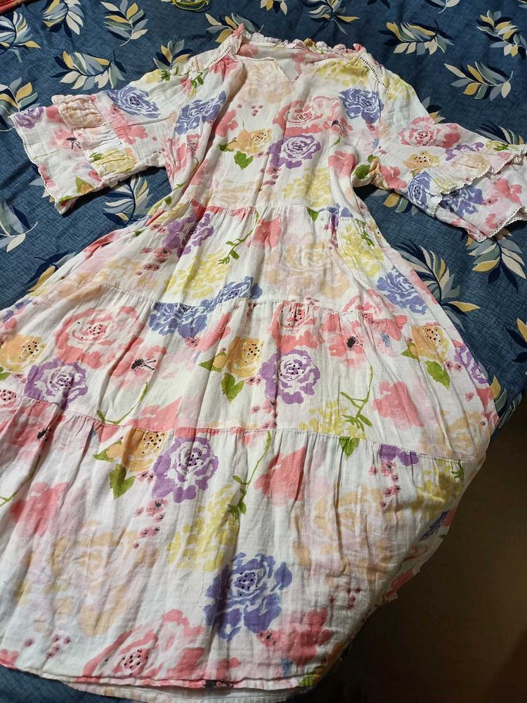 COTTON TIERED DRESS