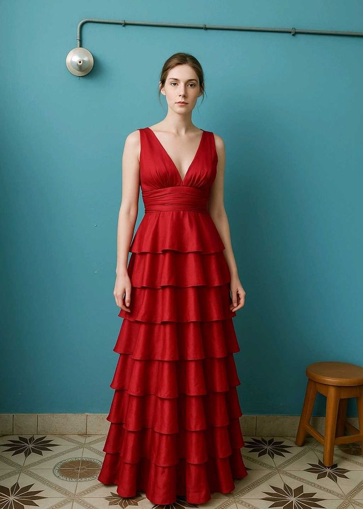 ♥️ RED Flared dress