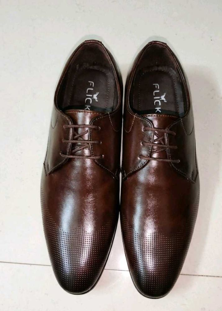 Flick Brown Leather Formal Shoes