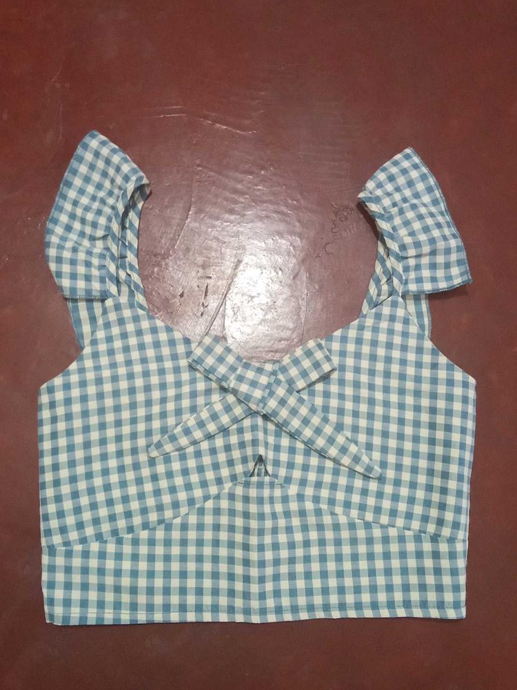 Shein Cut Out Gingham Top