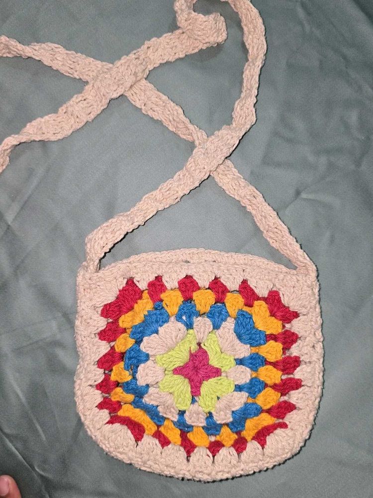 Small Crochet Crossbody Bag