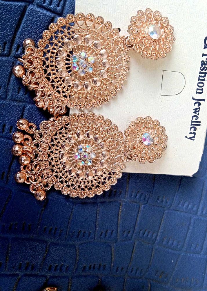 Elegant Rose Gold Drop Earrings