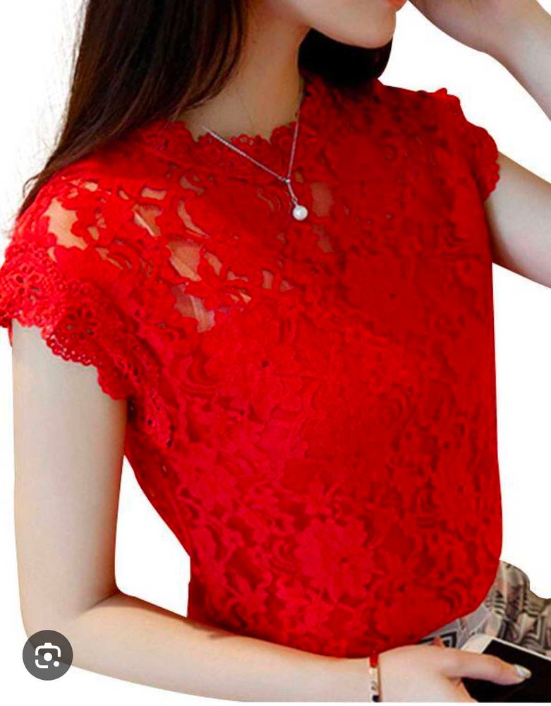 Red Lace Top