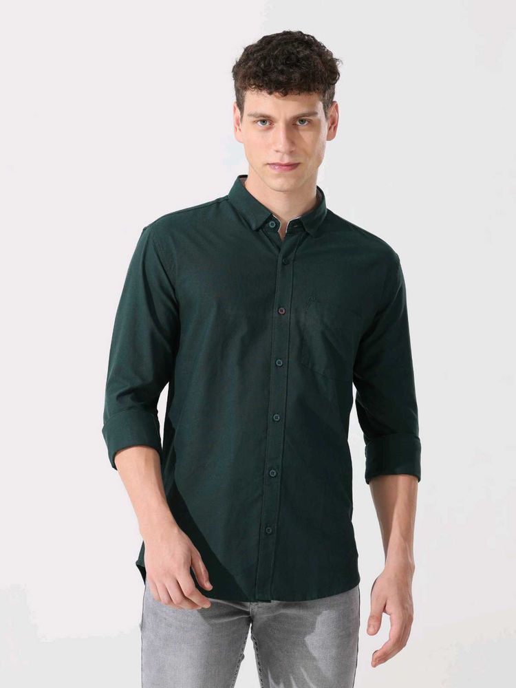 Dark Green Casual Shirt
