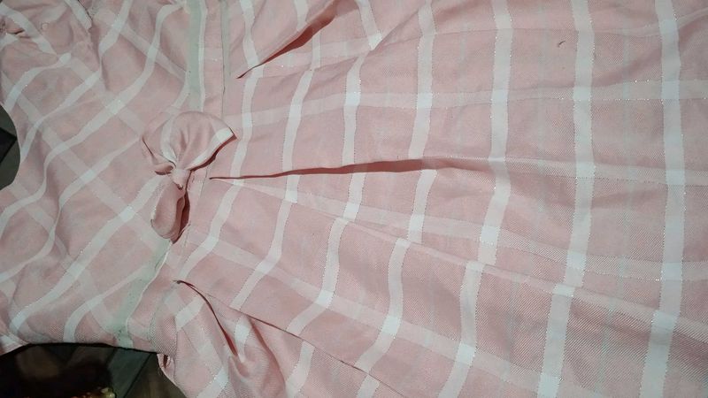 Cute Pink Checkered Dress