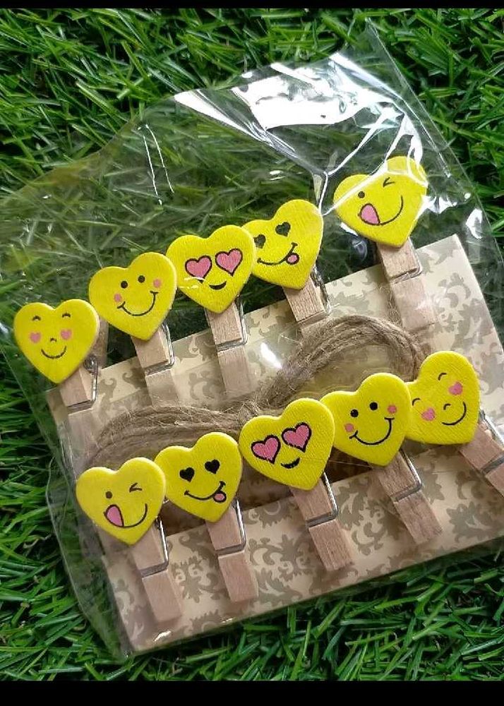 Heart Emoji Clothespins