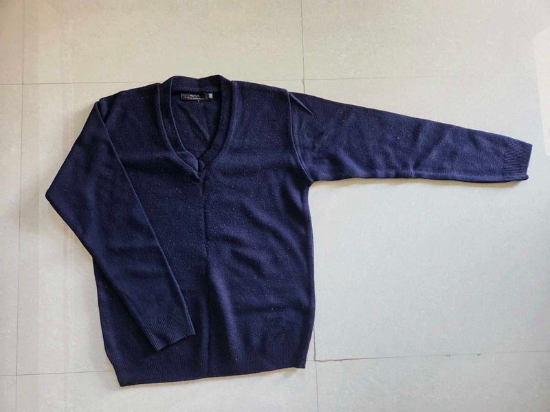 Navy Blue V-Neck Sweater