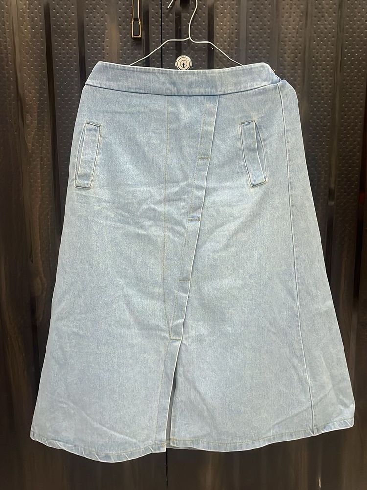 Denim A-Line Skirt