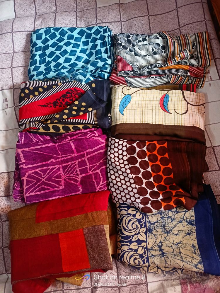 Colorful 8 Sareesb For 1000rs