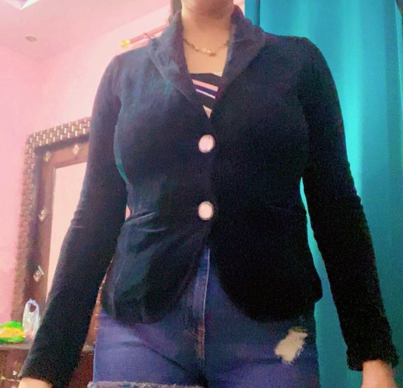 Black Velvet  female Blazer