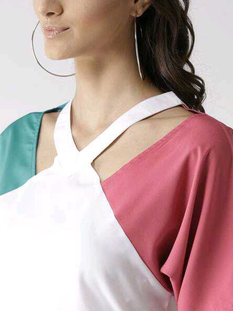 Colour Block Crop Top