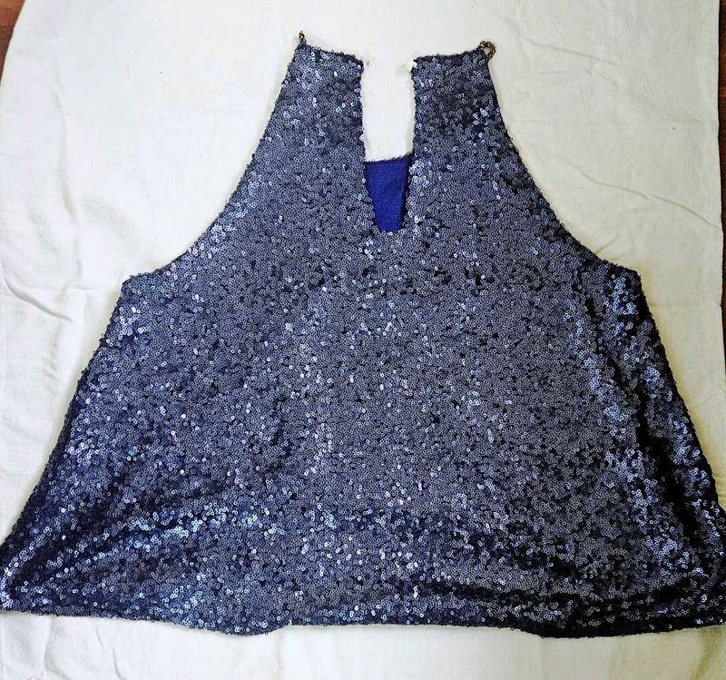 Royal Blue Sequin Party Top