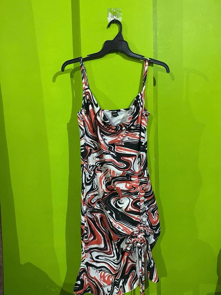 Swirl Print Mini Dress