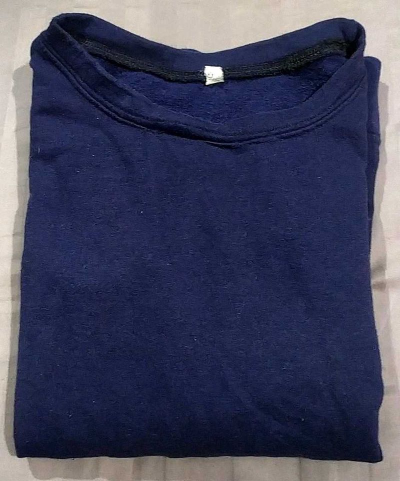 Navy Blue Crewneck Sweatshirt