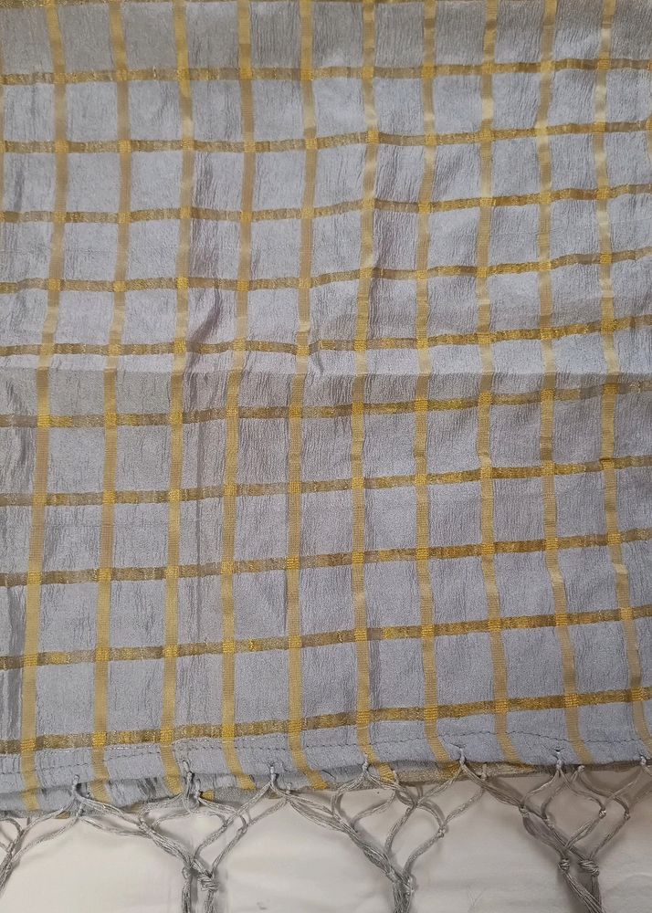 Dupatta Gray And Golden