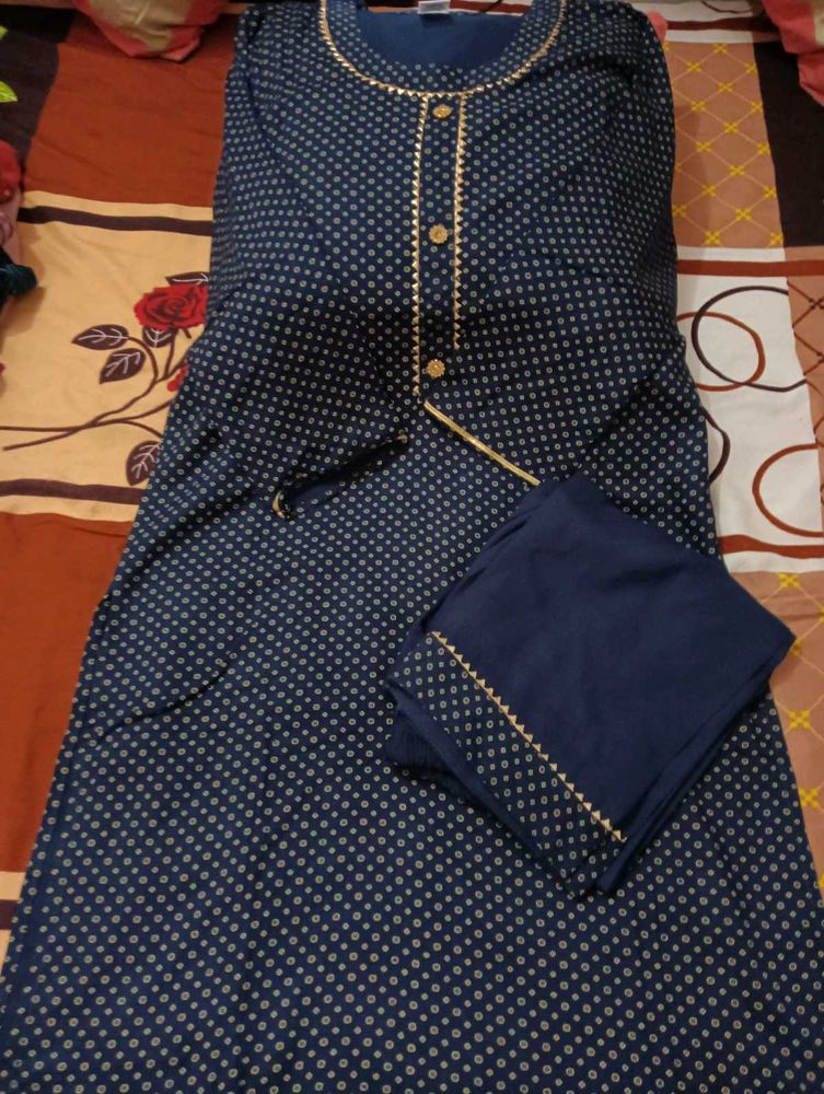 Navy Blue Polka Dot Cord Set