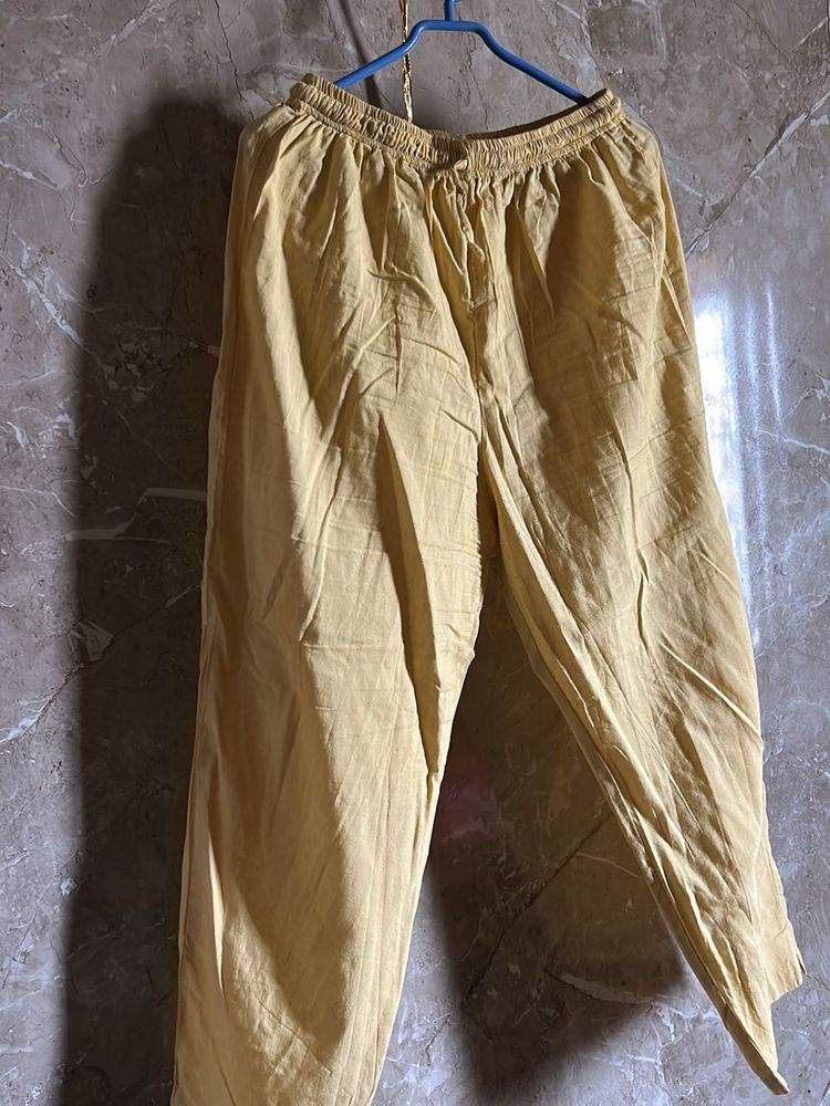 Yellow Kurta And Pyjama Set