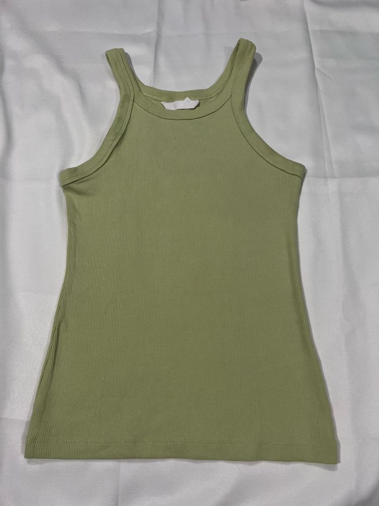 H&amp;M Lime Green Casual Top