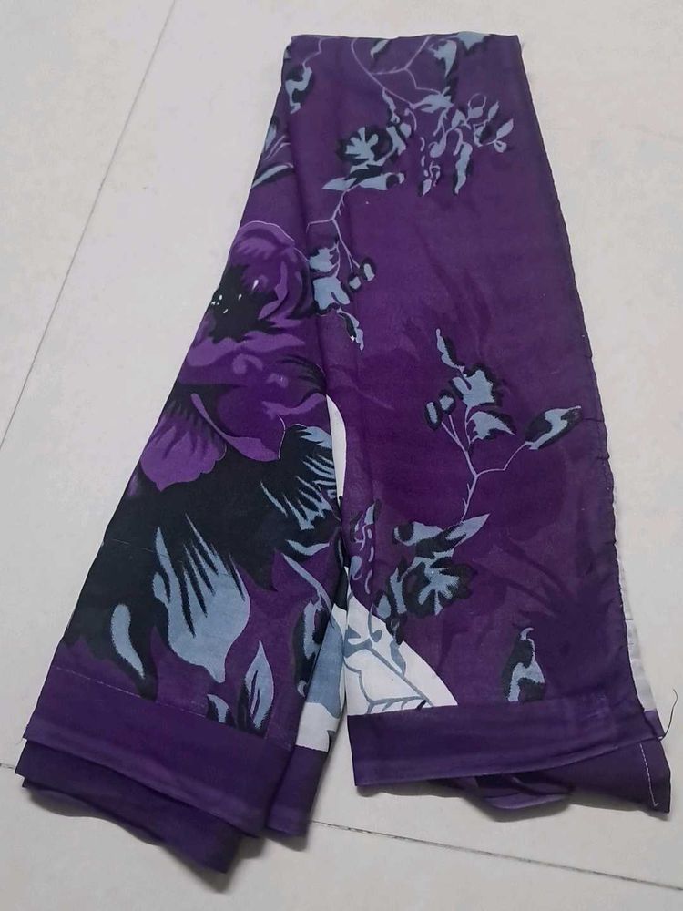 Purple Floral Print saree