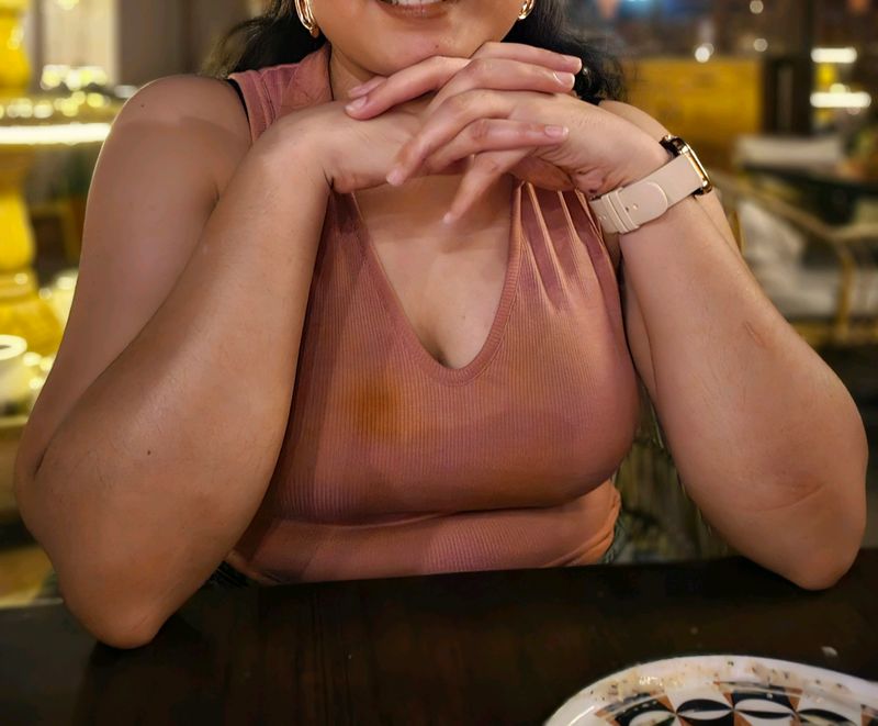 Nude Brown Top Perfect For Summer