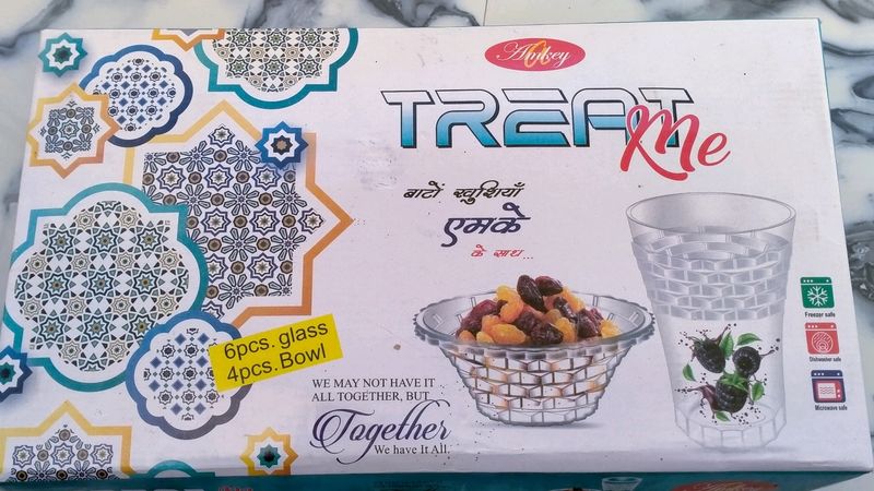 Treat Me Glass And Bowls Set 6 Piece