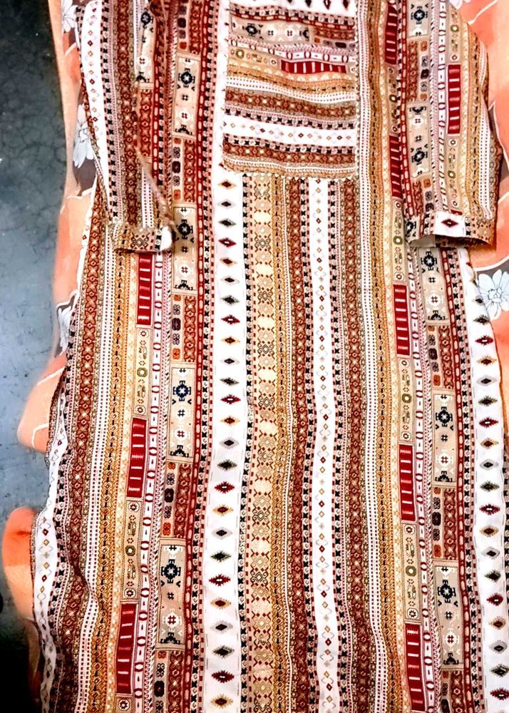 Kalini Geometric Printed Colourful Regular Kurta🌹