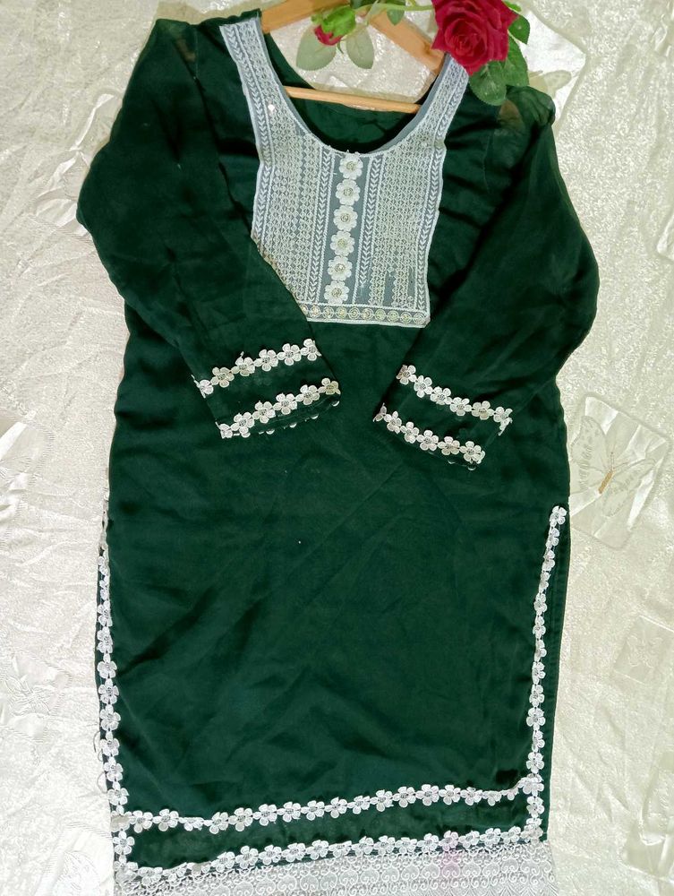 Dark Green Kurta