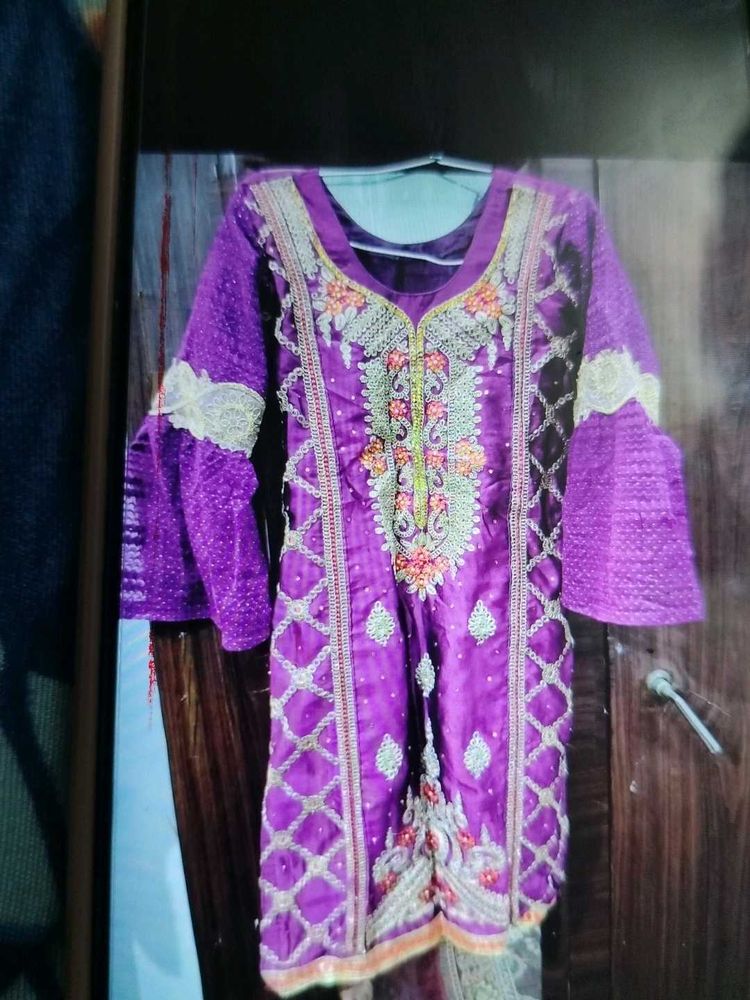 Puple Gharara Set