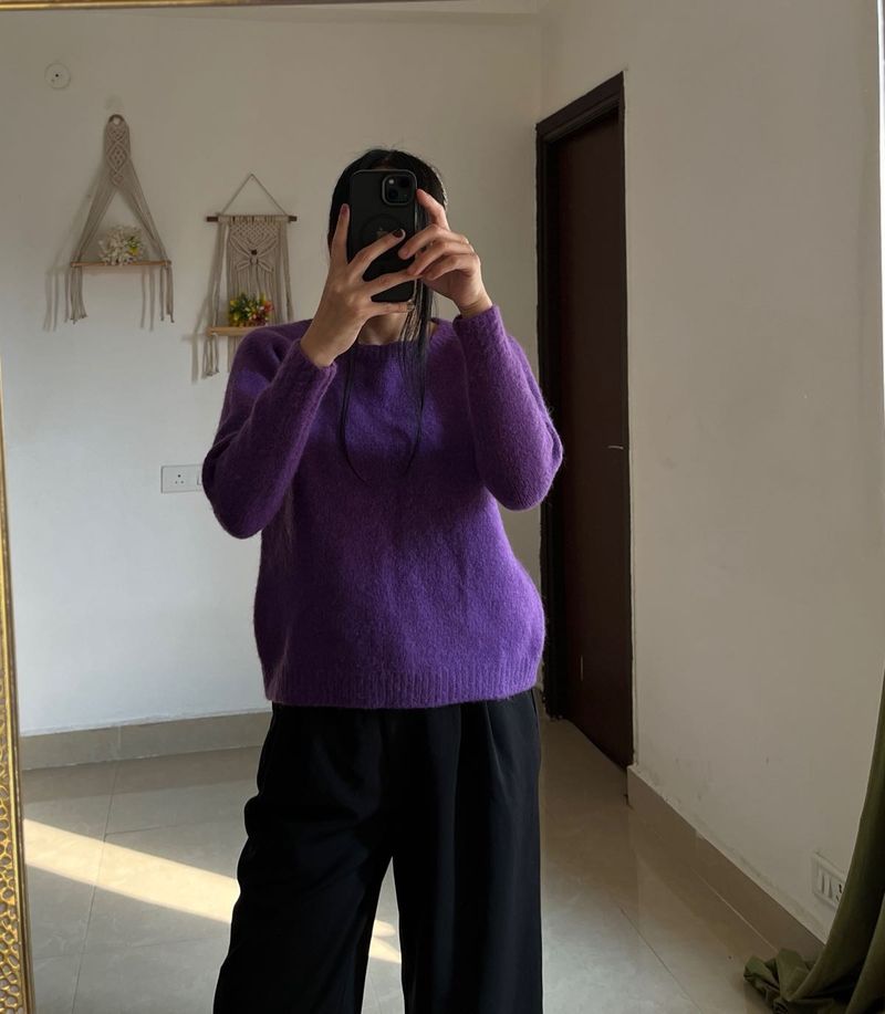 Purple Knit Sweater