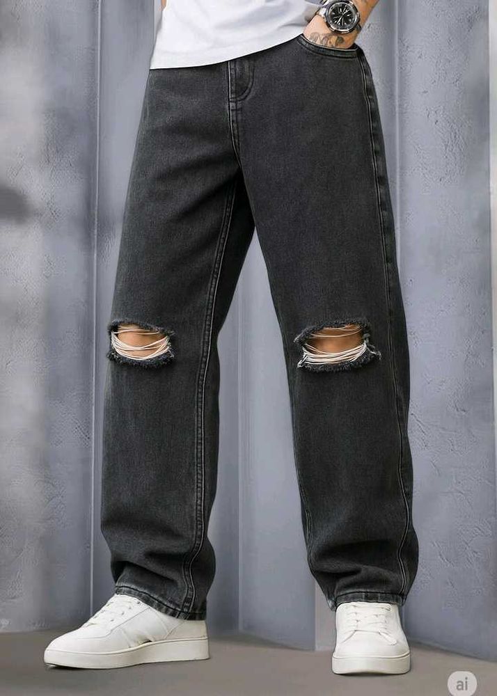 Men Luxury Black Denim Jeans