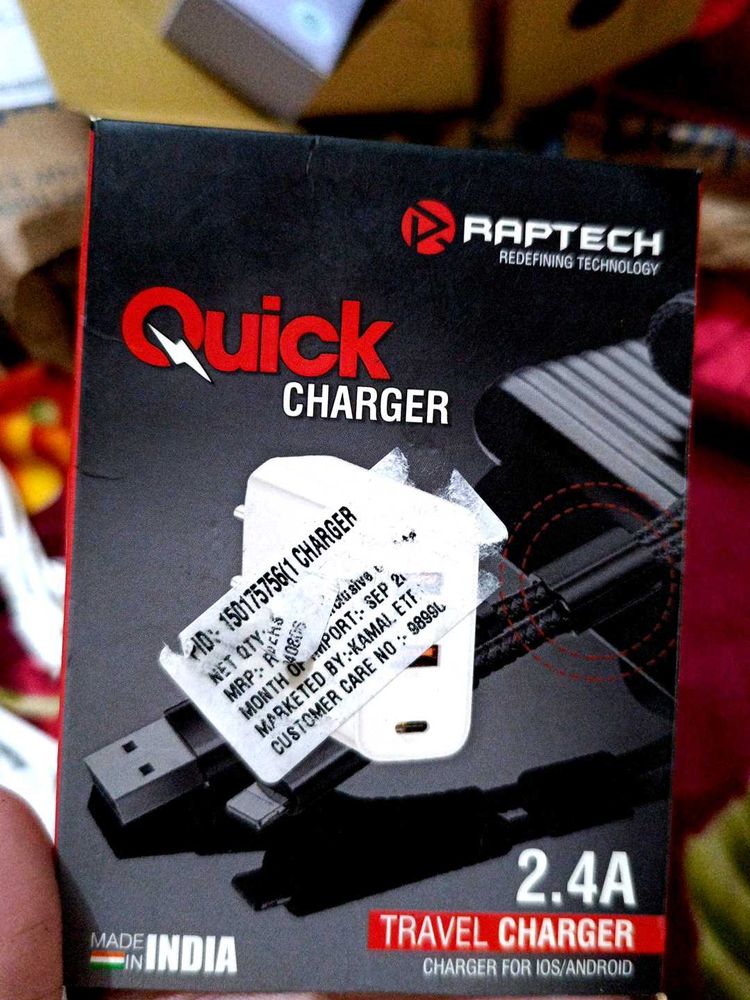 Raptech Charger With B Type Cable