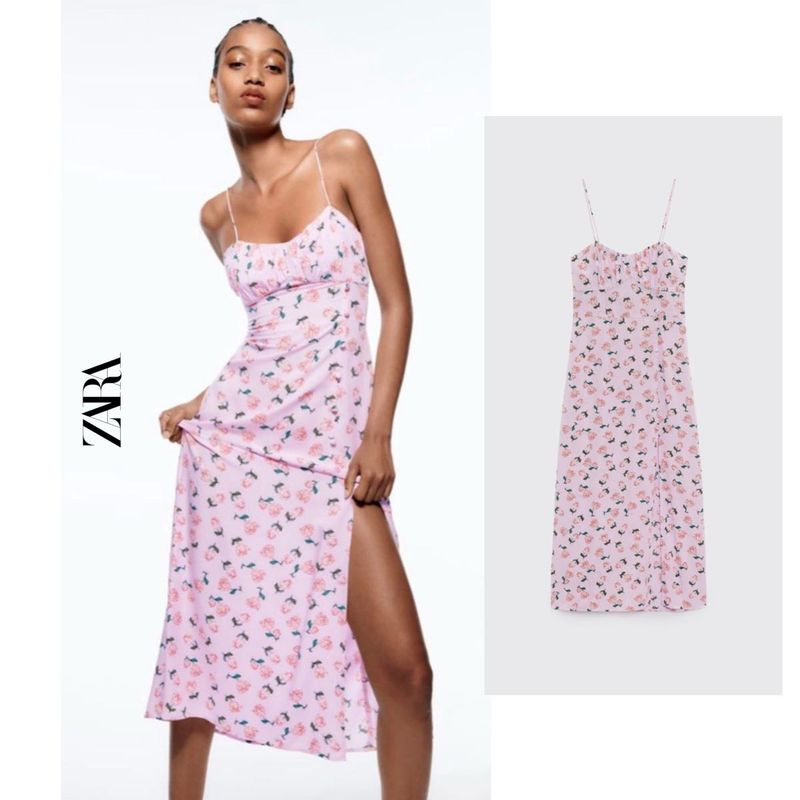 Zara Floral Print Slip Dress