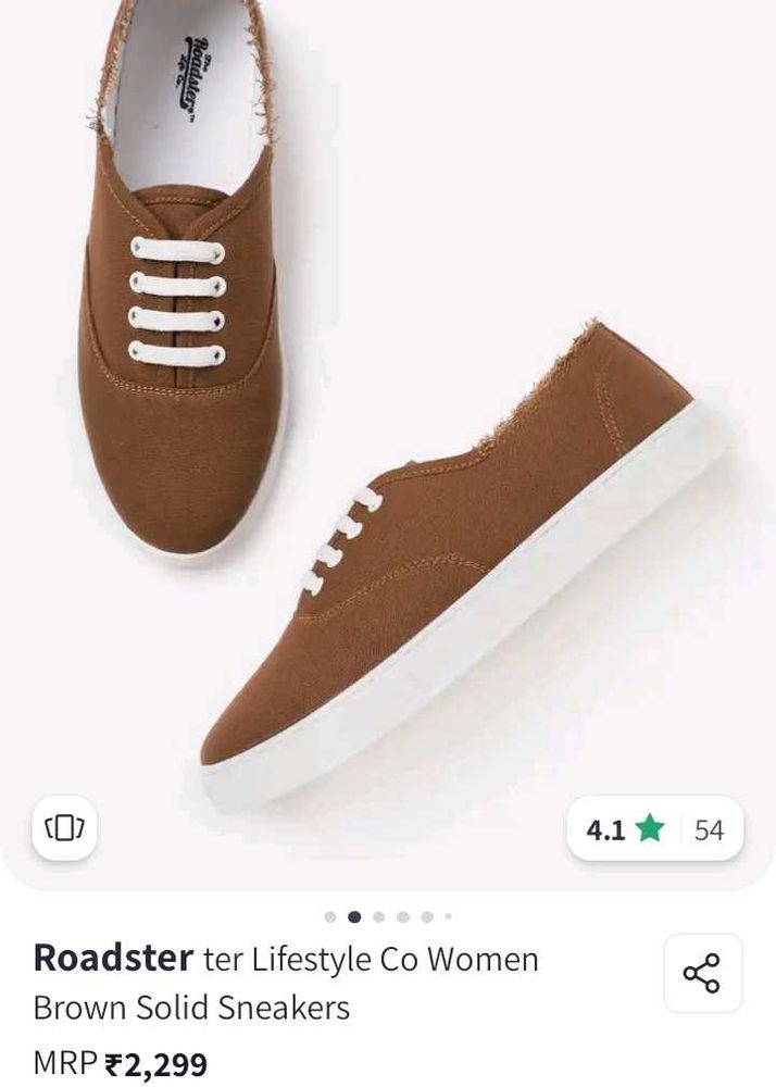 Roadster - Women Brown Solid Sneakers