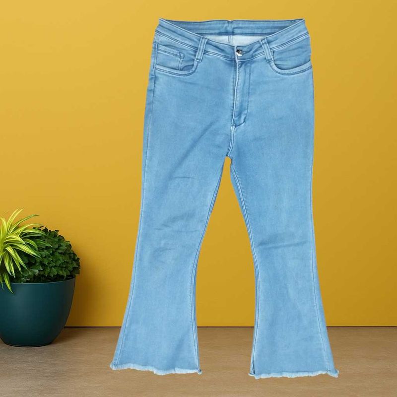 Women Blue Bootcut Jeans Size 30 (O-33)