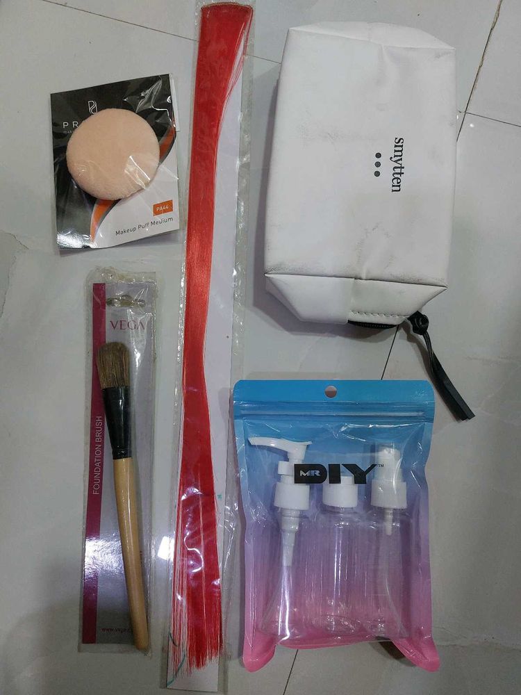 Brush, Extensions, Travel Kit, Puff, Pouch