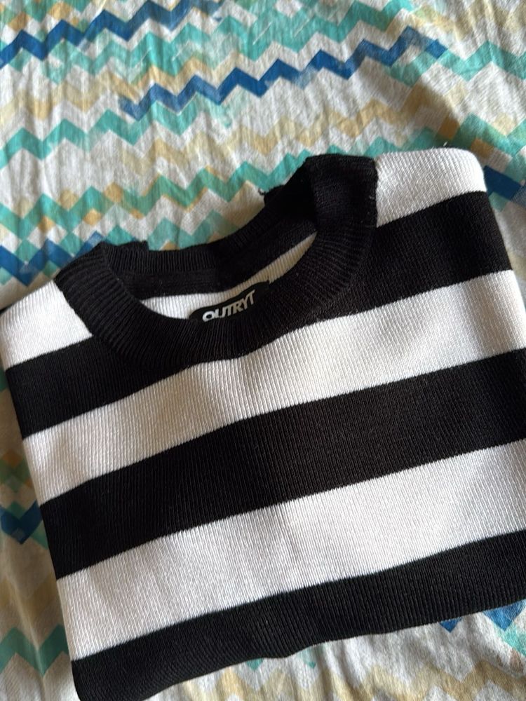 Striped Black &amp; White Sweater
