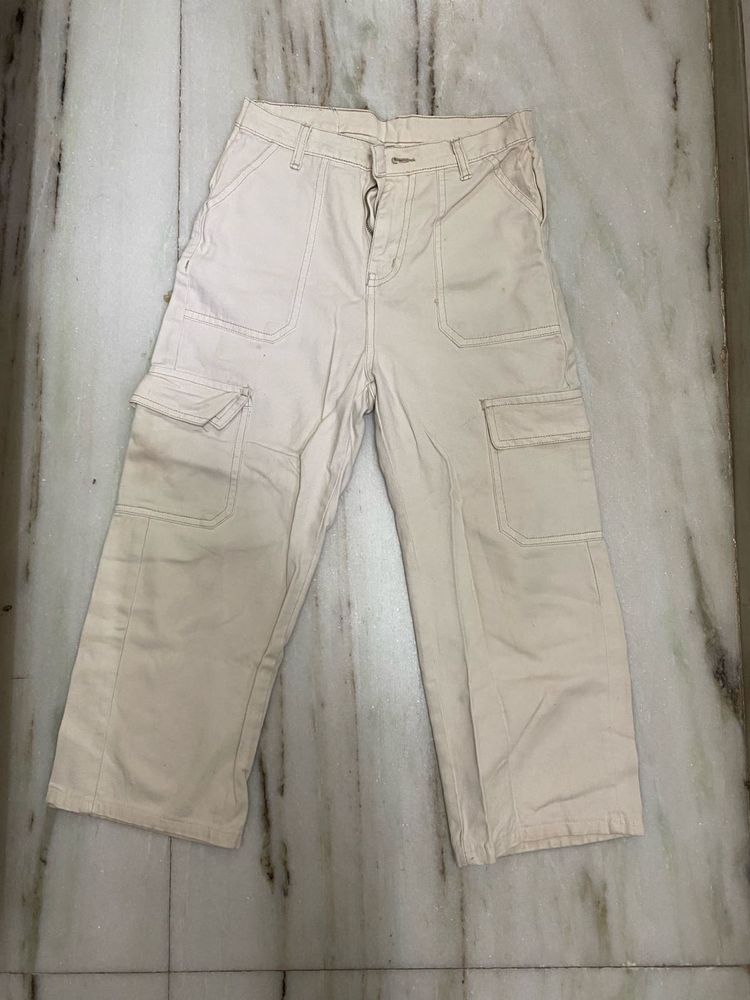 Off White Cargo Jeans