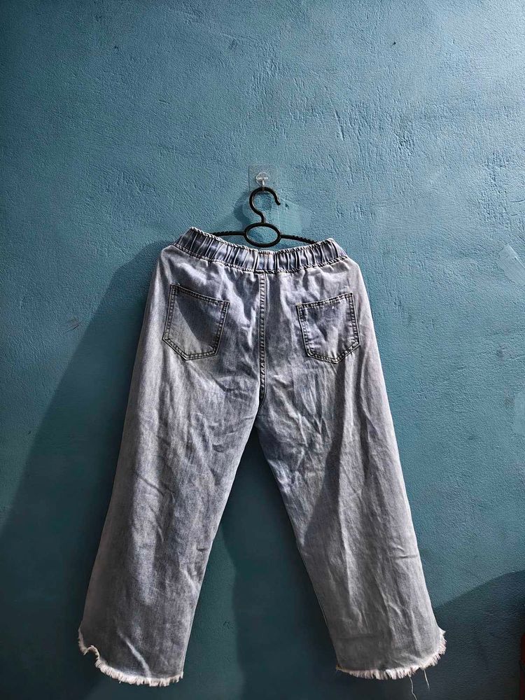 Wide Leg Denim Jeans