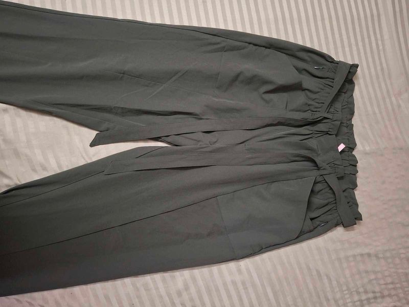 Olive Green Tie-Waist Pants(M/L)