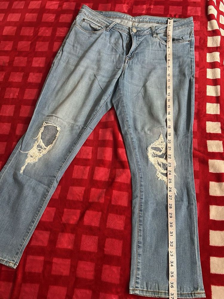 Distressed Denim Jeans