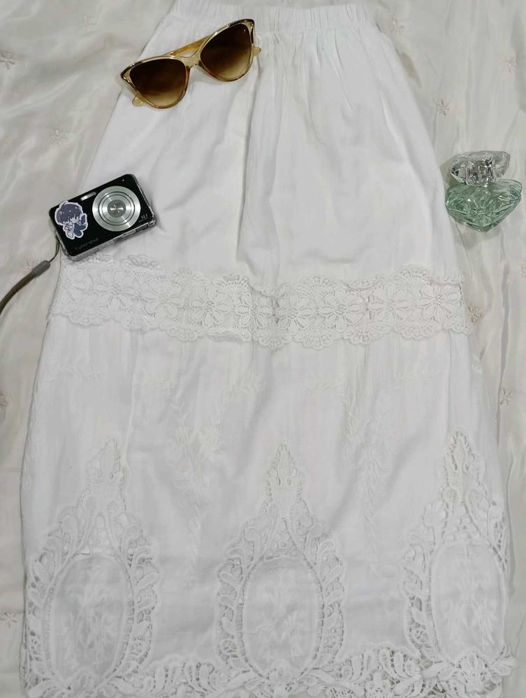 White midi Skirt