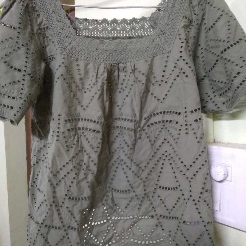 Elegant Olive Green Top