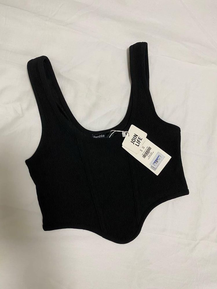 Branded Made In Turkey Black Corset Top