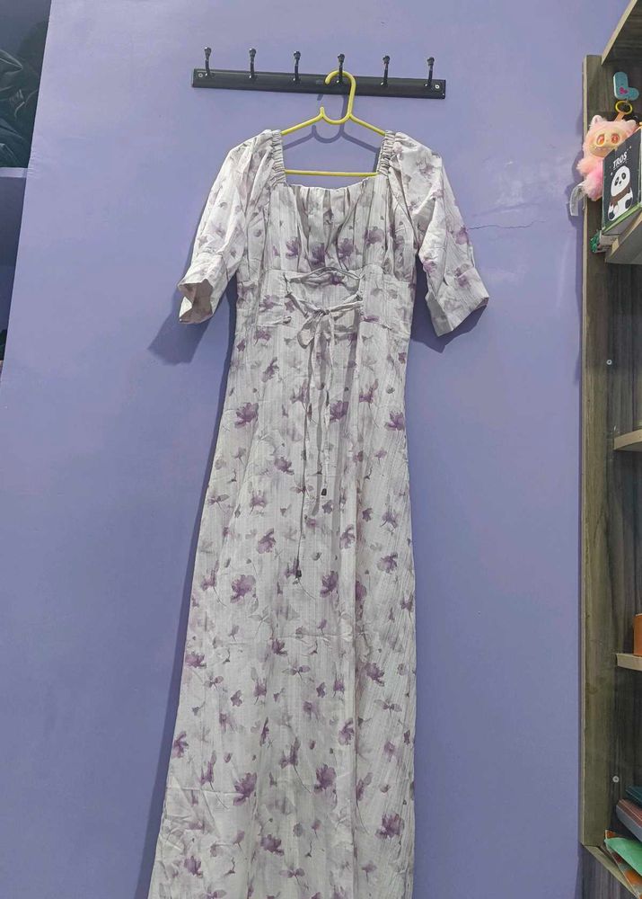 lav Floral Maxi Dress