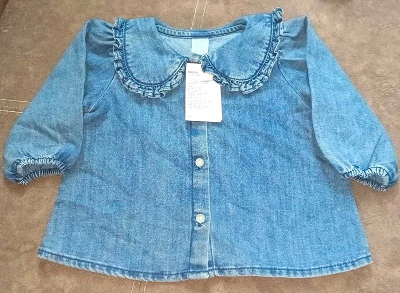 Cute Baby Girl Denim Top
