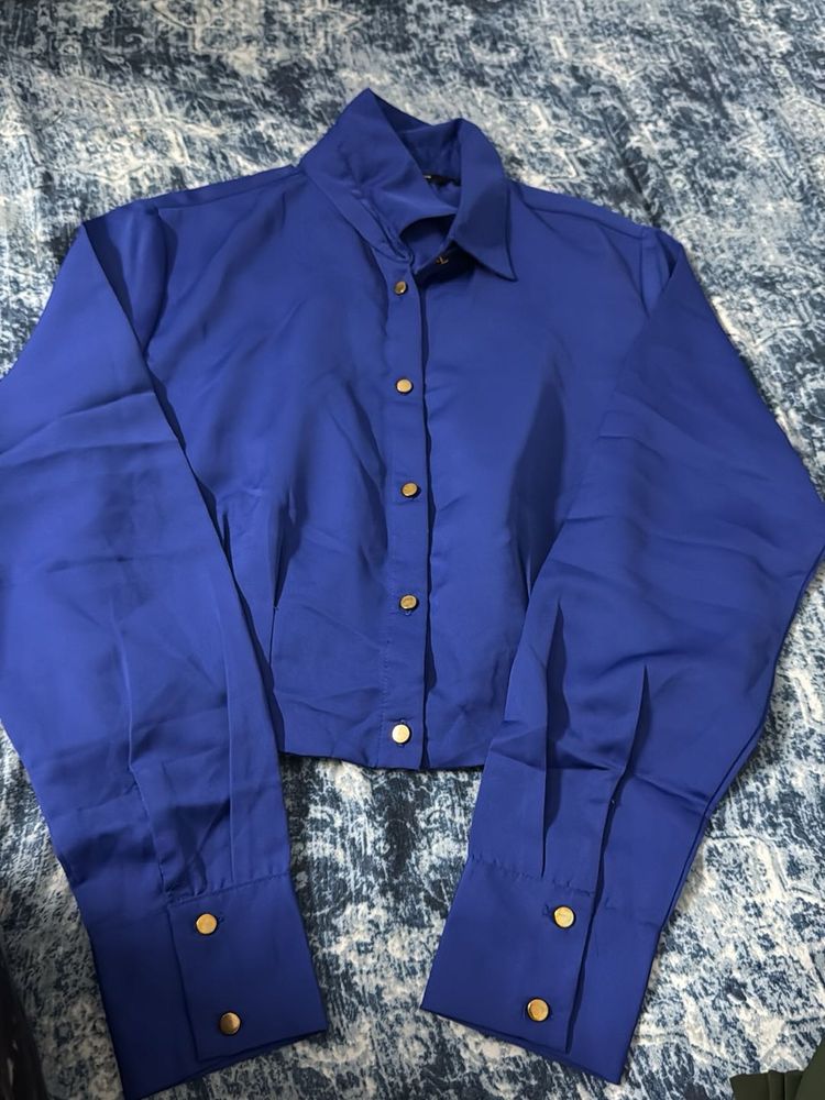 Blue Crop Top new