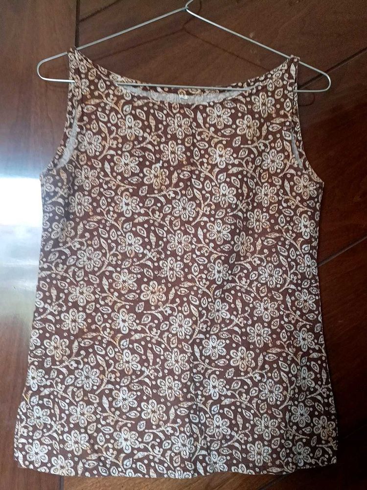 Floral Print Cotton Top
