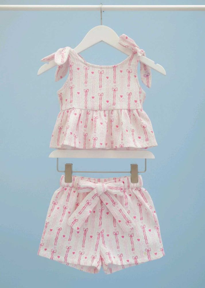 Pink Bow Two-Piece Set