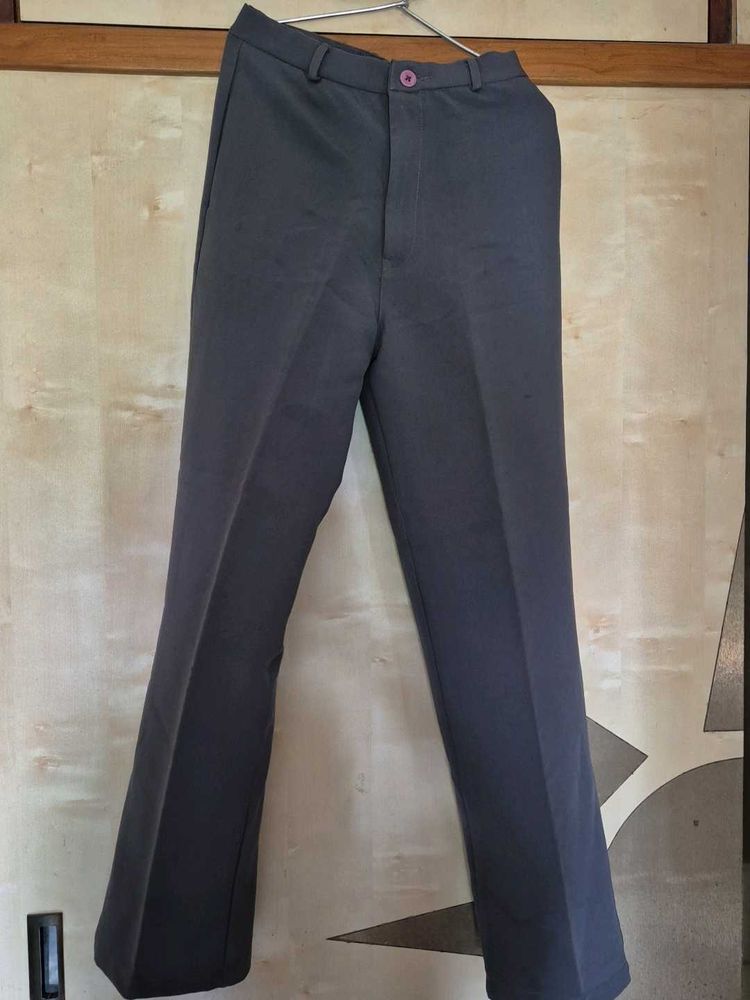 Korean High Rise Grey Trousers